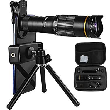 Imagem de MINJING Binóculos telescópio monocular 32X impermeável à prova de neblina monocular dia e monóculo baixo com suporte para smartphone e tripé