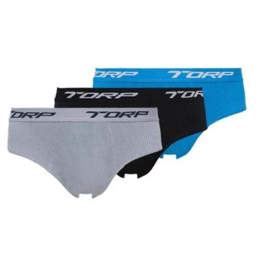 Imagem de Kit 3 Cueca Slip Algodão Infantil Juvenil Torp 7204, G 10 a 12 anos, S