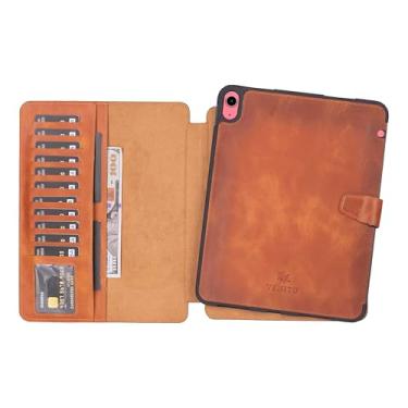 Imagem de VENITO Parma Capa de couro premium para iPad Pro 11 polegadas M4 (2024) com suporte para lápis, feita à mão, suporte, carteira destacável, couro de flor integral, compatível com Apple Pencil (USB-C