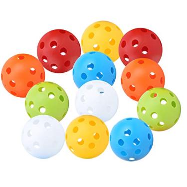 Imagem de Bolas Ocas de Golfe de 72 Mm, Bolas de Fluxo de Ar para Treinamento de Balanço, Bolas de Prática Leve para Externo Interno Com Cores Brilhantes, Reduza a Distância para Uso