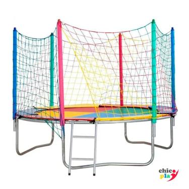 Imagem de Cama Elástica 2,44m Chicoplay Colorida Nacional