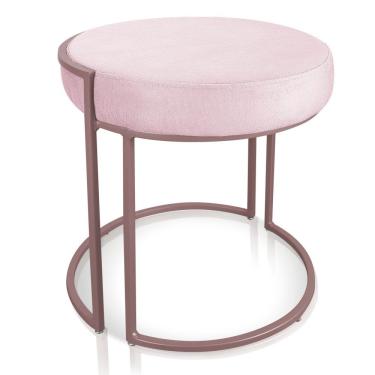 Imagem de Puff Love Suede Rosa Bebê Base Rose