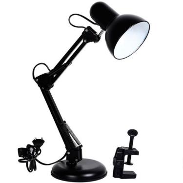 Imagem de Luminária Mesa Articulada Garra Regulável 2 Em 1 Base Metal