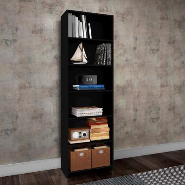 Imagem de Estante Livreiro 5 Prateleiras Lv200 Djd Móveis Preto