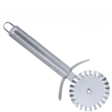 Imagem de KIT 4 Cortador de Pastel Carretilha de Massas Finas e Grossas Fechador de Pastel Pizza Aço Inox para Pastelaria