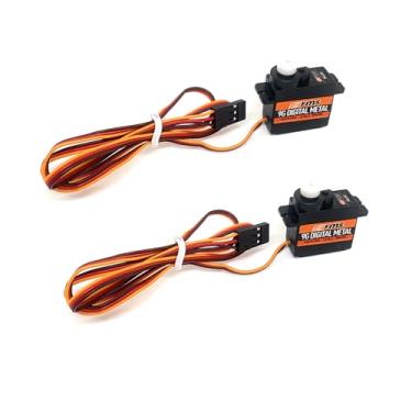 Imagem de 2Pcs FMS Servo 9g Digital Metal Gear Servo Positive with 460mm Length Cable for RC Airplane Model Car