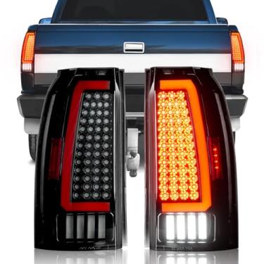 Imagem de Luzes traseiras de LED adequadas para Chevy Tahoe & Suburban 2015-2020, substituição de montagem de lanternas traseiras par esquerdo + direito, lente fumê preta