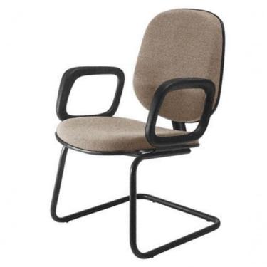 Imagem de Cadeira Diretor Interlocutor Para Escritório Linha Uno Bege - DESIGN O