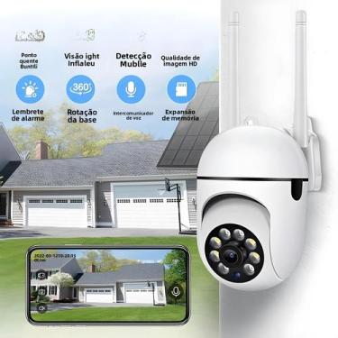 Imagem de Câmera IP WiFi HD 1080P Externa Para Casa Inteligente CCTV Vigilância 