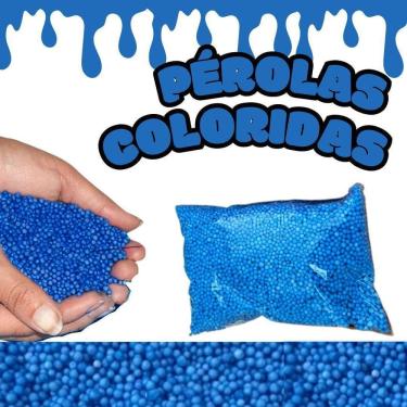 Imagem de Pérolas De Eps Bolinhas De Isopor Coloridas 1 Litro Azul