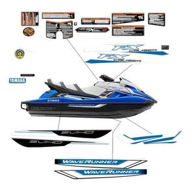 Imagem de Kit Adesivos Jet Ski Yamaha Fx Cruiser Svho 2018 - Azul - SPTS