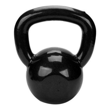 Imagem de Kettlebell 16KG Emborrachado Preto