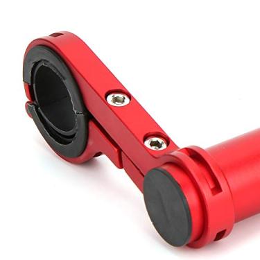 Imagem de Alomejor Bicycle Grodbar Extender Forte Suporte de Liga de Alumínio Leve para a Lâmpada Bolso do Odômetro Bell para Equipamento Ciclismo Vermelho (Bolsa de rack duplo (20m))