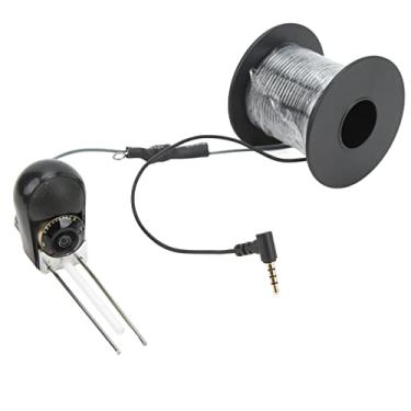 Imagem de Luocute Câmera de Pesca Subaquática, HD 3,5mm Plug Underwater Câmera de Pesca única para Visualização Ao Ar Livre do Finder Finder, CVBS Fish Finder Cam Com Cabo para Marine (30m/98,4ft)