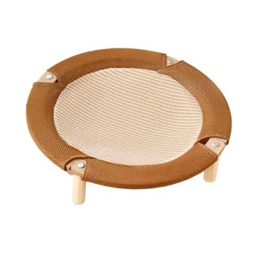 Imagem de Bothyi Arranhador de sisal para gatos, cama de madeira para arranhar, para gatos de interior, espaçoso, resistente ao desgaste, poste de arranhar, Redondo