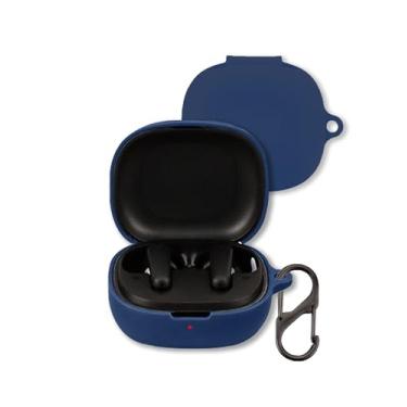 Imagem de Capa para fones de ouvido Anker Soundcore P20i/R50i, capa protetora de silicone macio à prova de choque com mosquetão (azul escuro)