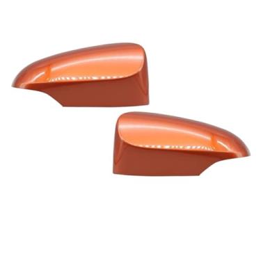Imagem de Par de tampas de espelho lateral de asa, capa de espelho retrovisor, carcaça de concha compatível com Yaris 2012 2013 2014 2015 2016 2017 2018 2019 pintado - peças de reposição de alta qualidade(Orang