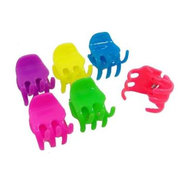 Imagem de Kit 12/48 Unidades Piranha/Tridente/Prendedor de cabelo tamanho P/M/G/GG (TRANSPARENTE-G-12-UNI)