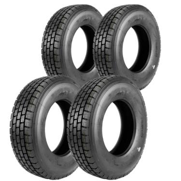 Imagem de Kit 4 Pneus 275/80R22.5 Borrachudo 18 Lonas 149/146L Robusto B4 Xbri