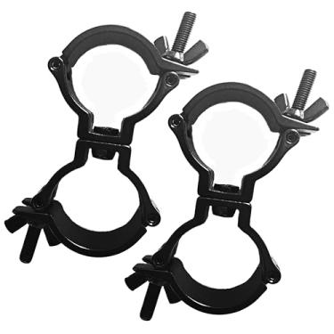 Imagem de ZENGSUSU Braçadeira de acoplador giratório para luzes de palco 1,88-2 polegadas (48-51 mm), treliça de liga de alumínio resistente DJ Stage Light O grampos para 99,8 kg (2 peças: preto)