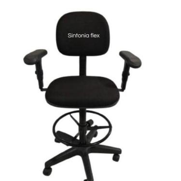 Imagem de Cadeira Secretaria Regulagem Altura A Gás E Braço Regulagem - Sintonia