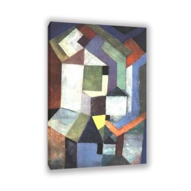 Imagem de Paul Klee Canvas Wall Art Piedosa paisagem do norte pôster vintage clássico pintura a óleo pintura mestre impressão adequada sala de estar escritório decoração de parede legal 105 x 70 cm (104.1x71.1