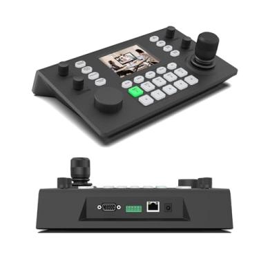 Imagem de Controlador NDI PTZ, controlador joystick PTZ com PoE habilitado, teclado controlador de câmera IP NDI com joystick 4D VISCA PELCO D/P RS232 RS485 para transmissão ao vivo de cultos religiosos