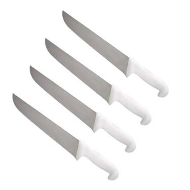 Imagem de Kit 4 Faca De Açougue Churrasco Aço 12 Polegada Profissional - CLICK H