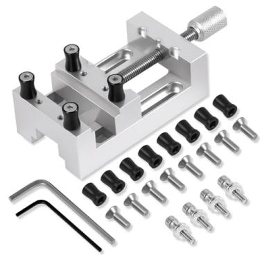 Imagem de Mini torno de prensa de broca, torno pequeno de alumínio de alta precisão, faixa de fixação de 0 a 4,7 cm para artesanato, fabricação de joias, modelagem, reparos, hobbies, relógios e eletrônicos