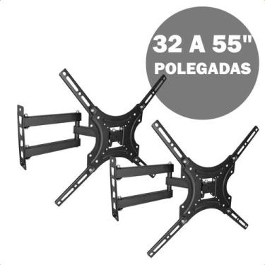 Imagem de Suporte Articulado TV 32 55 Polegadas Retrátil Braço Longo Inclinável 