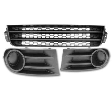 Imagem de Kit Grade Inferior Parachoque Gol Saveiro Voyage G5 2009 a 2012 Preta 