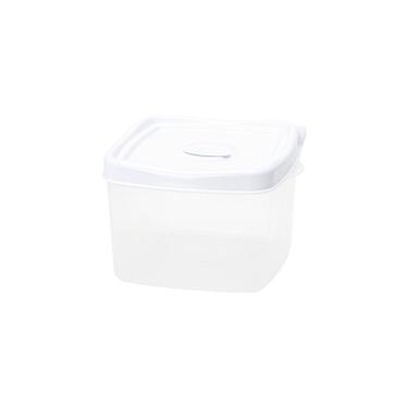 Imagem de Pote Wave Quadrado 600ml Plasvale Branco