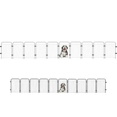 Imagem de Cercado Caes Pet Cachorro Grade Cerca 10 Módulos 51cm Altura (Branco)