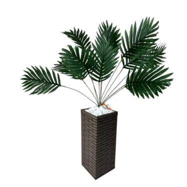 Imagem de Planta Artificial Palmeira Toque Real com Vaso Grande Decorativo Decoração Enfeite Casa Sala(Palmeira 12 Folhas)
