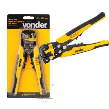 Imagem de Alicate Desencapador De Fio Elétrico Crimpador Corta Prensa Terminal V