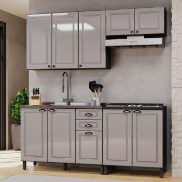 Imagem de Cozinha Completa Firenze 10 Portas 2 Gavetas 6171.162 Cinza/Titânio - Indékes