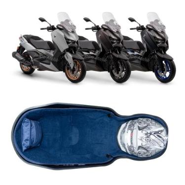 Imagem de Forração Yamaha Xmax 300 2026 Baú Standard Azul 1 Antena - Jaspe Ateli