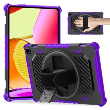 Imagem de TASSKTO Capa para tablet Maxflre de 11 polegadas versão 2023 13ª geração com alça de mão com suporte 360, capa resistente para tablet de camada dupla também para Sony Nokia 11 polegadas