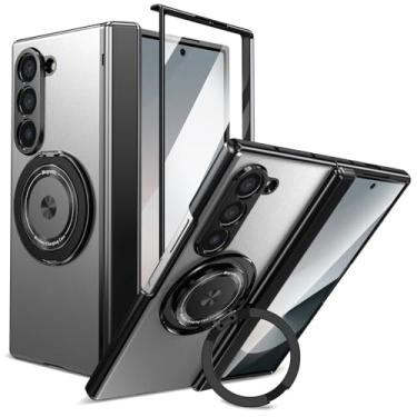 Imagem de GANGANPRO Capa compatível com Google Pixel 10 Pro Fold com suporte giratório para celular com suporte magnético à prova de choque para Google Pixel 10 Pro Fold 20.3 cm, prata