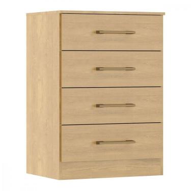 Imagem de Armário Multiuso Com 4 Gavetas 55x93cm 2007 Mdp Menu Móveis Carvalho