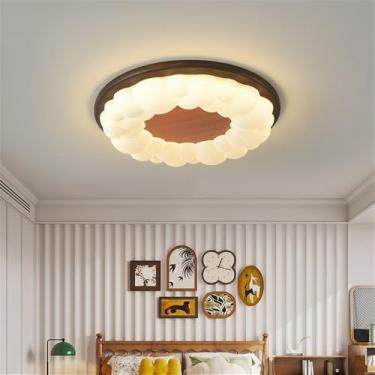 Imagem de Nórdico Moderno Quarto Lâmpada De Teto LED Moda Simplicidade Arte Sala De Estar Estudo De Restaurante Quarto Infantil Corredor Varanda Luz (3804A D53CM)