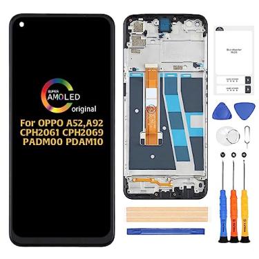 Imagem de A-MIND Para Oppo A92/A52 Display LCD (Original com Moldura) Digitalizador sensível ao toque CPH2059 CPH2061 CPH2069 PADM00 PDAM10 Kits de reparo de montagem completa com ferramentas