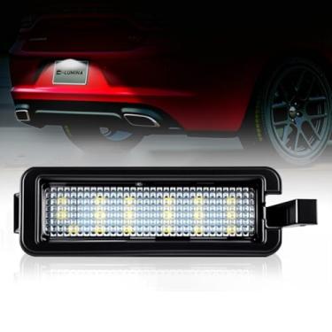 Imagem de D-Lumina Placa de Licença LED Conjunto de Lâmpada 3W compatível com Dodge Charger Challenger Chrysler 300 Pacifica e Bússola, alimentado por 18-SMD Xenon LED branco 6500K 1 peça