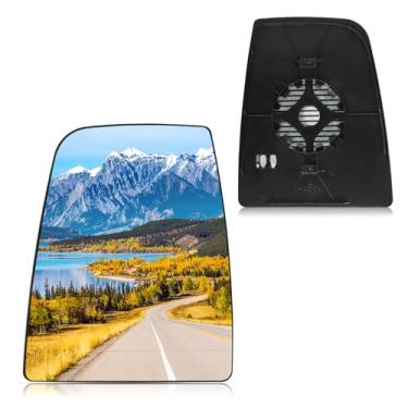 Imagem de BDFHYK Vidro retrovisor superior do lado esquerdo do motorista compatível com Ford Transit T150 T250 T350 2015-2022 vidro espelhado convexo aquecido com placa de apoio, substitui CK4Z17K707B (esquerda)