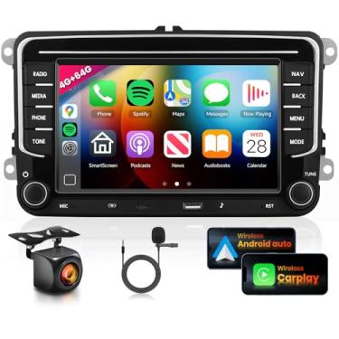 Imagem de 4G 64G 【DSP 32EQ de alta resolução】 Rádio para VW Passat Jetta Golf Touran Car Stereo com tela sensível ao toque IPS de 17.8 cm 1280X720P, FM RDS, sem fio CarPlay Android Auto, Bluetooth 5.0, GPS