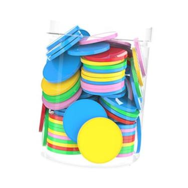 Imagem de Luwecf Fichas de Contagem de 25 Mm, Contadores Matemáticos, 100 Peças, Acessórios, Redondos, para Aprender a Classificar, Multiuso, com Caixa de Armazenament, Colorida
