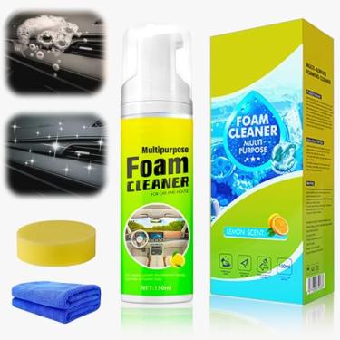 Imagem de Jofnaylr Limpador de interior de carro, limpador de espuma multiuso kit de detalhes de carro suprimentos de limpeza interior automotivo para assento, estofamento, tapete, painéis, plástico, couro