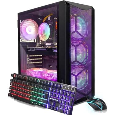 Imagem de STGAubron PC Desktop para jogos, Radeon RX 580 8G GDDR5, Intel Core i7 até 3,9G, 16G RAM, 1T SSD, 600M WiFi, BT 5.0, RGB Fan x6, Windows 11 Home