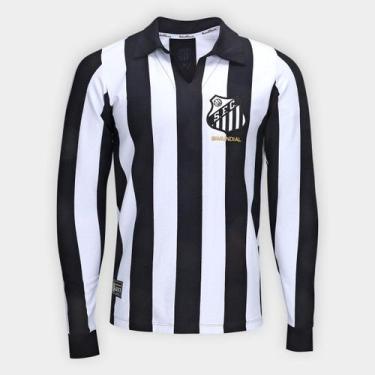 Imagem de Camisa Santos 1963 Bi Mundial Manga Longa Masculina - RetrôMania, Bran