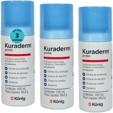 Imagem de Kuraderm Prata Konig 100ml Kit Com 3 unidades